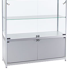 wide showcases with storage