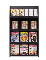 Wooden 4-tiered wall literature holder magazine rack 