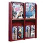 4 pocket mounted magazine display for catalogs and brochures