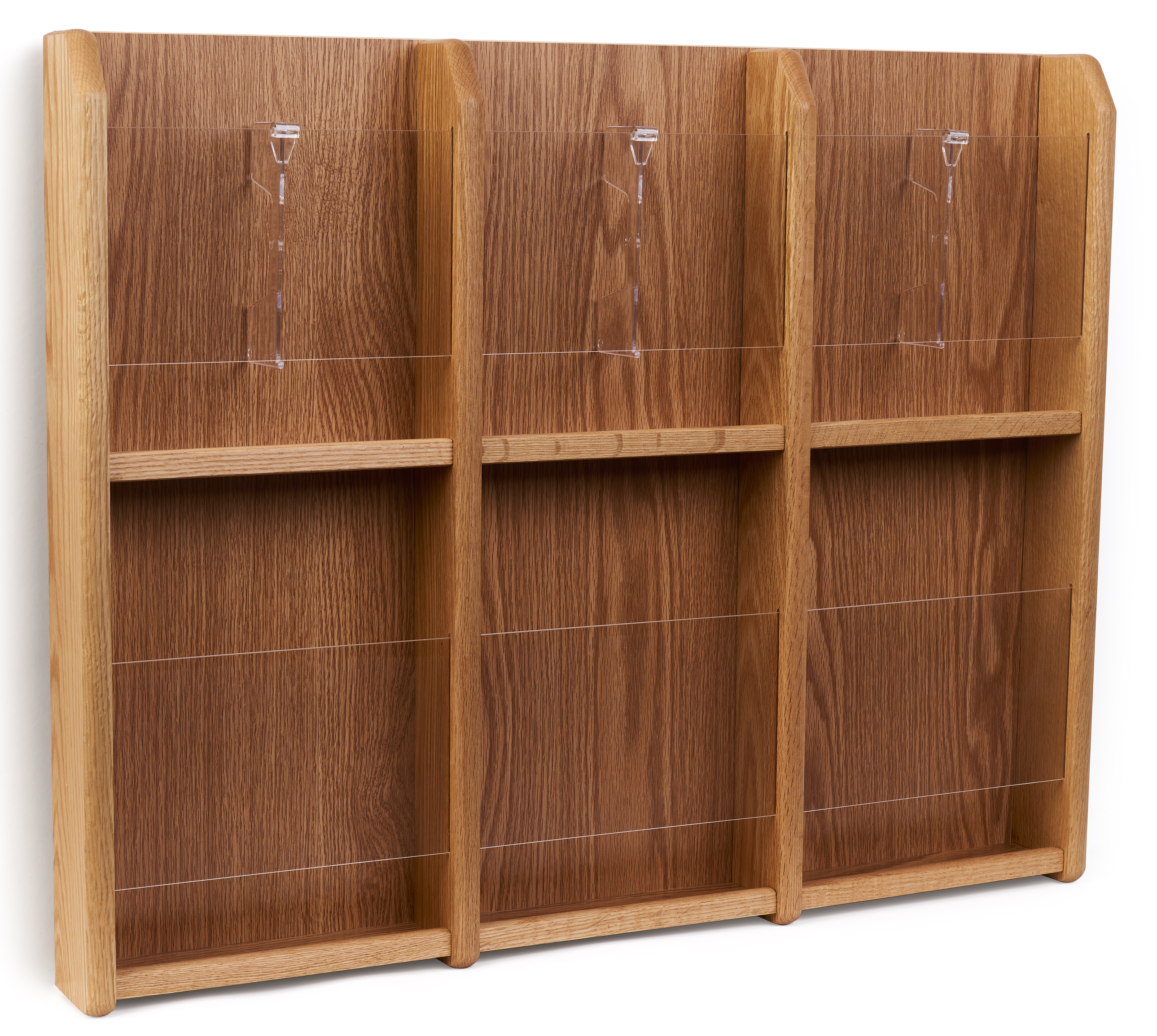 Ng Magazine Rack Hanging Magazine Rack with Adjustable Pockets |Light Oak Finish ...