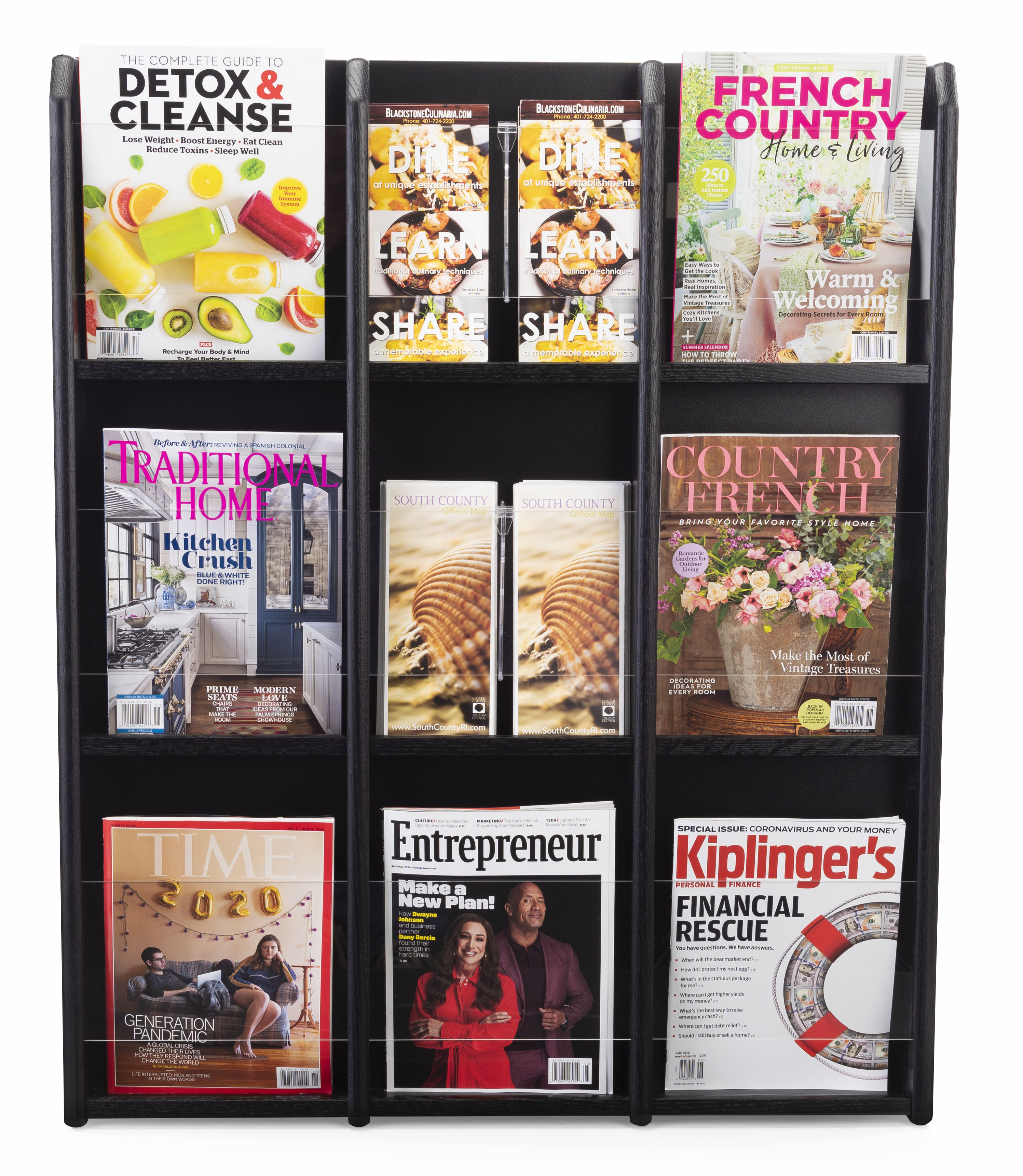 Magazine Rack Open Wooden Magazine Rack | Displays2Go
