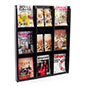 30.0 inch x 36.8 inch black finish magazine rack with 3 tiers for Catalogs and brochures 