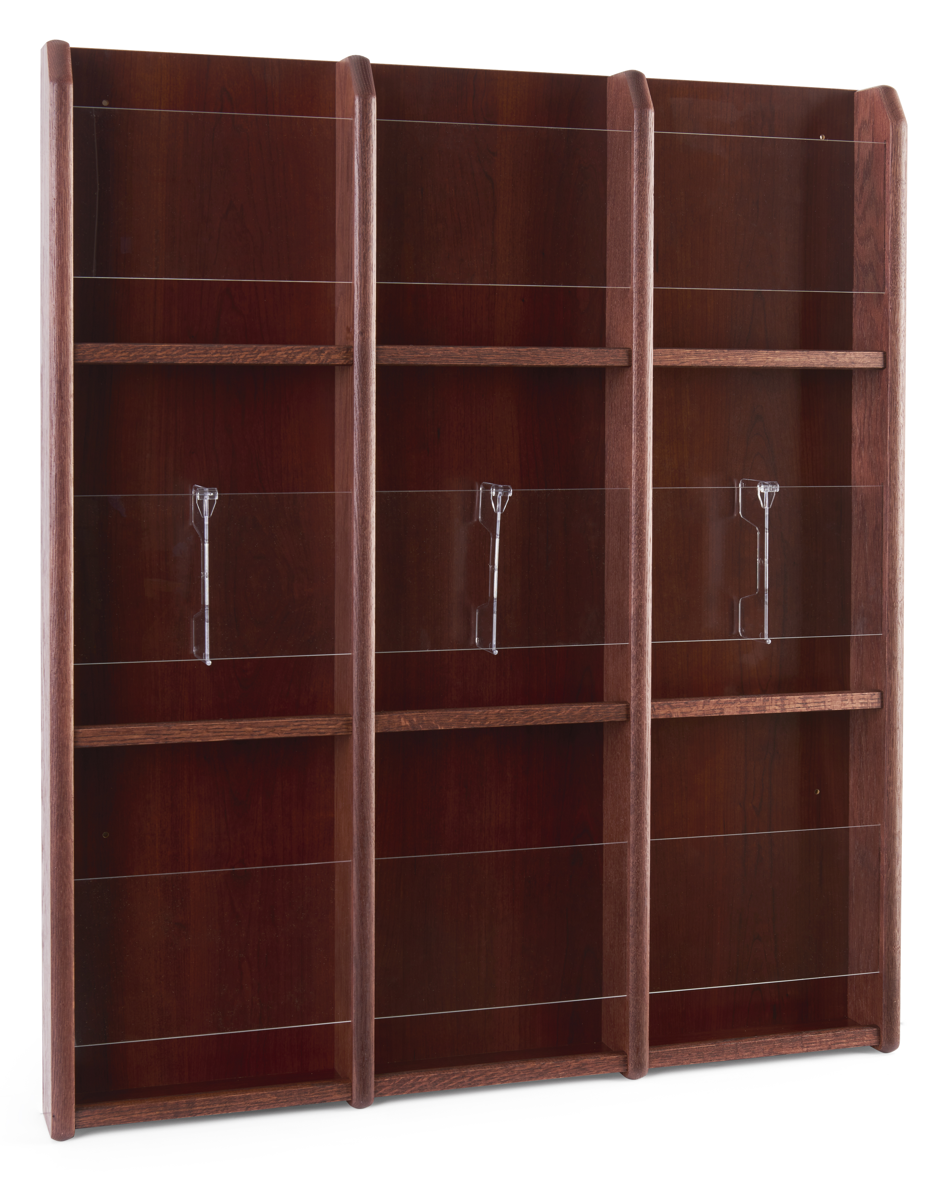 Modular Magazine Rack Sizes Adjustable Magazine Rack | Mahogany Finish Holder for Periodicals ...