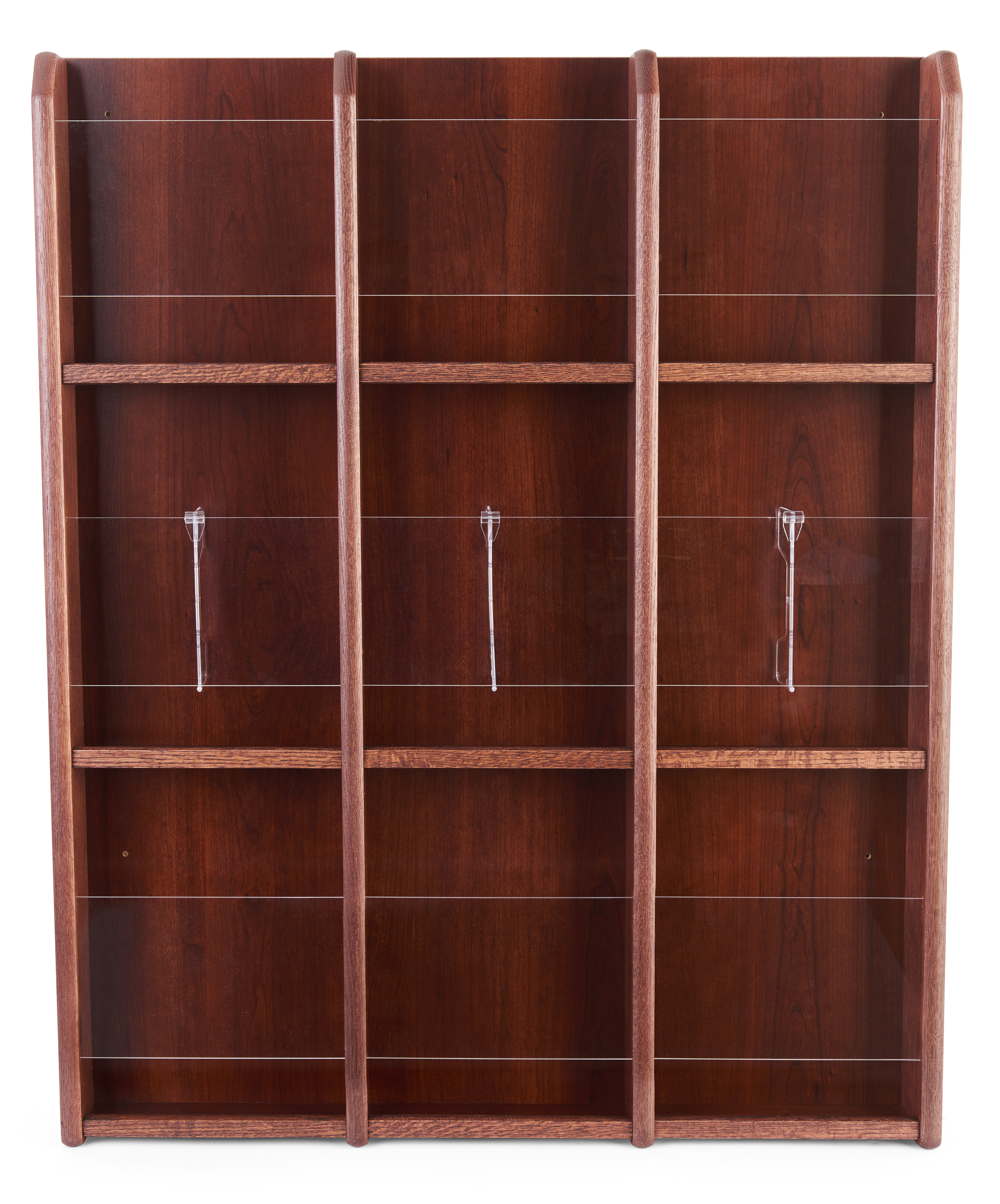 Magazine Rods Rack Adjustable Magazine Rack | Mahogany Finish Holder for Periodicals ...