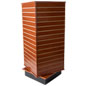 Slatwall Cube Fixture for Floor, 4 Sides, Rotating, Base Wheels - Cherry - Image 6