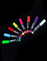 Fluorescent Liquid Chalk Markers Large Flat Tip - Set of 8