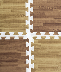 Dark Oak & Light Oak Wood Grain Floor Mats, (26) 2' x 2' Tiles