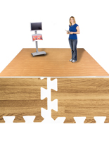 Light Oak Wood Grain Floor Mats, 10' x 10' Area