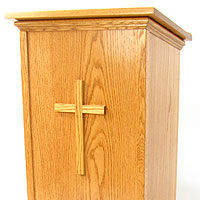 Modern Cross Pulpit | Wood, Metal & Acrylic Church Podiums