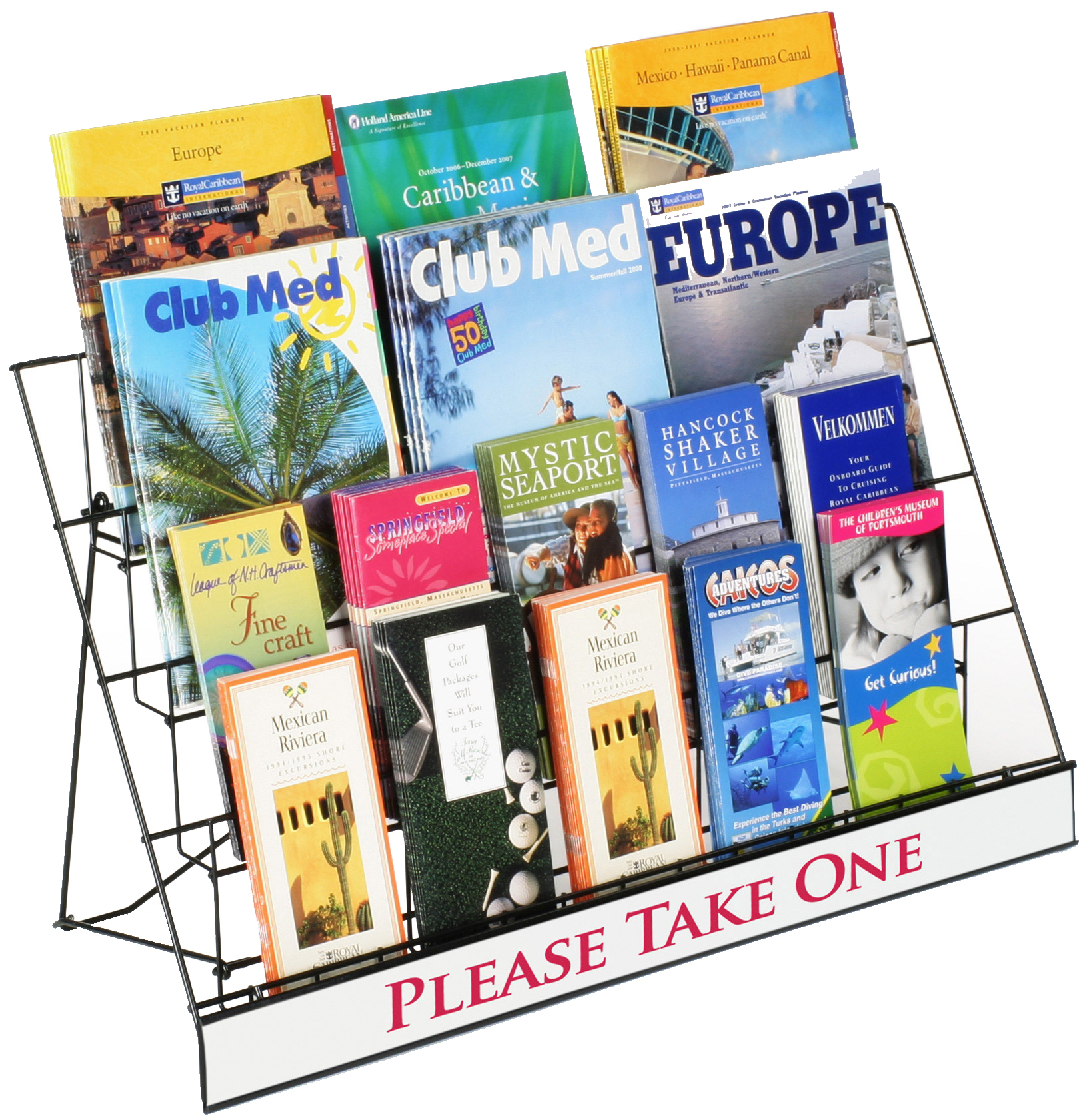 Wire Countertop Rack Adjustable Slots for Magazines & Brochures