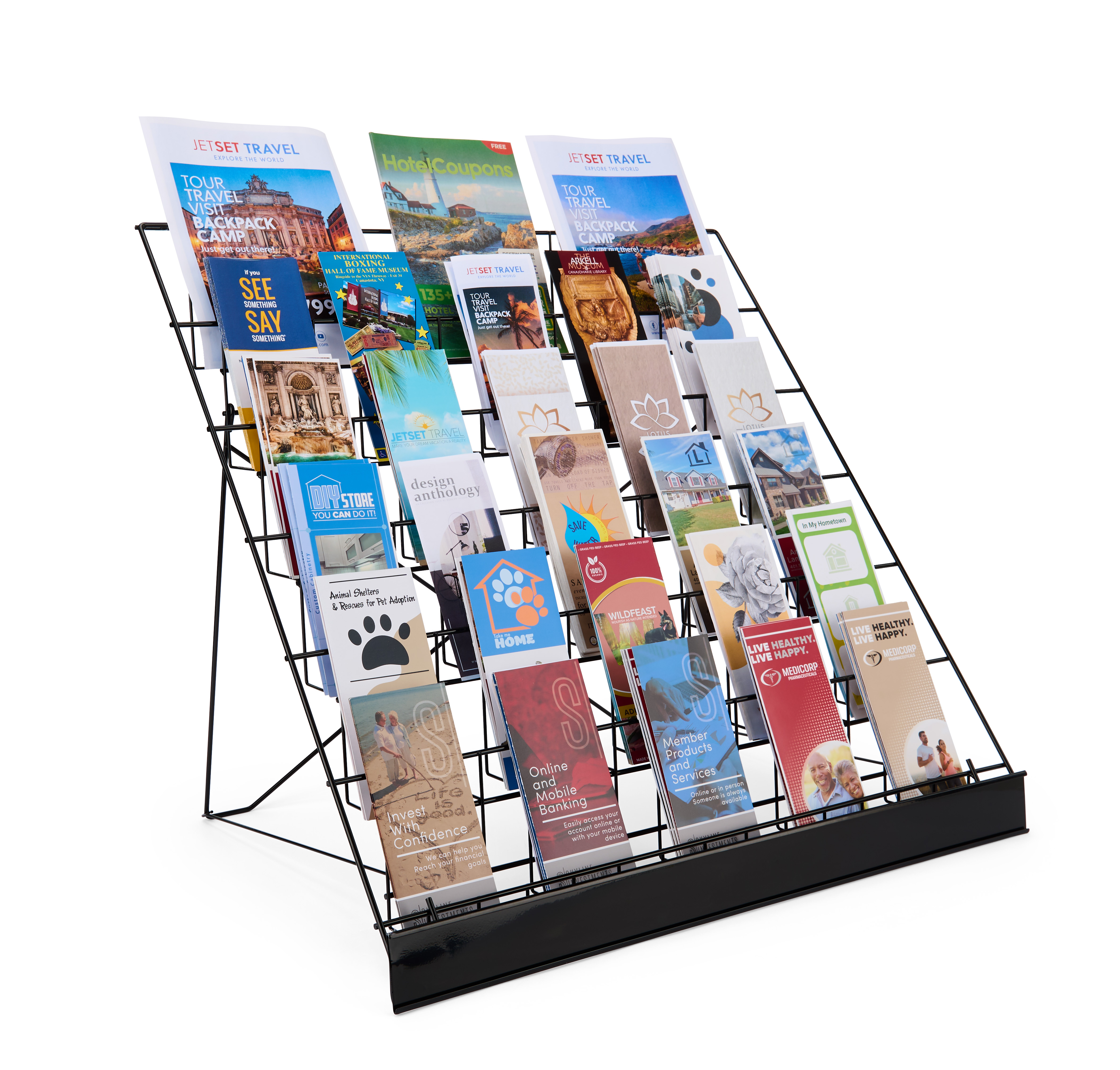 Magazine Rack Signs Wire Magazine Rack | Displays2Go