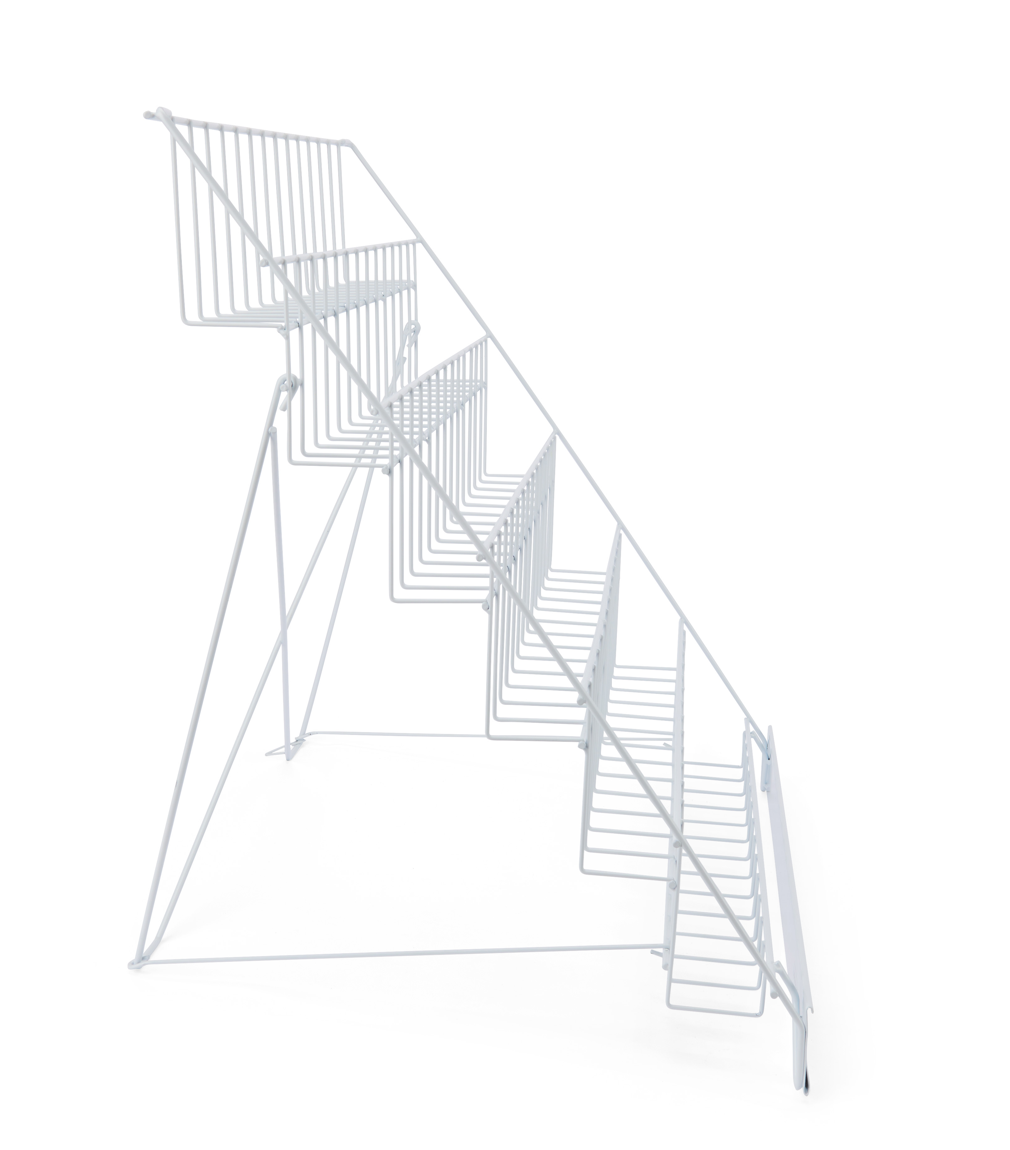 6-Tiered Wire Literature Rack, 4/8.5"w, Tabletop, Header - Image 3