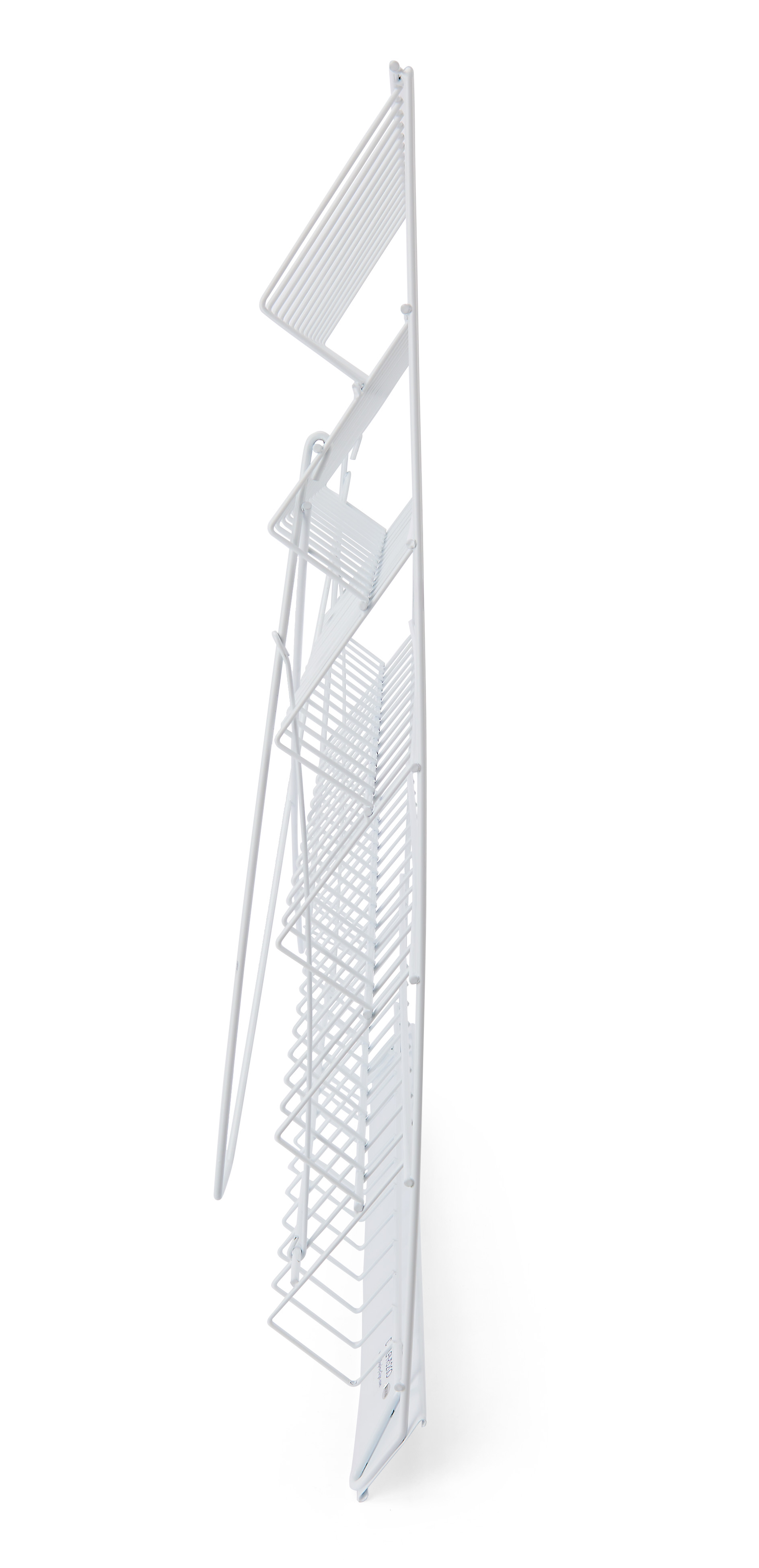 6-Tiered Wire Literature Rack, 4/8.5"w, Tabletop, Header - Image 5