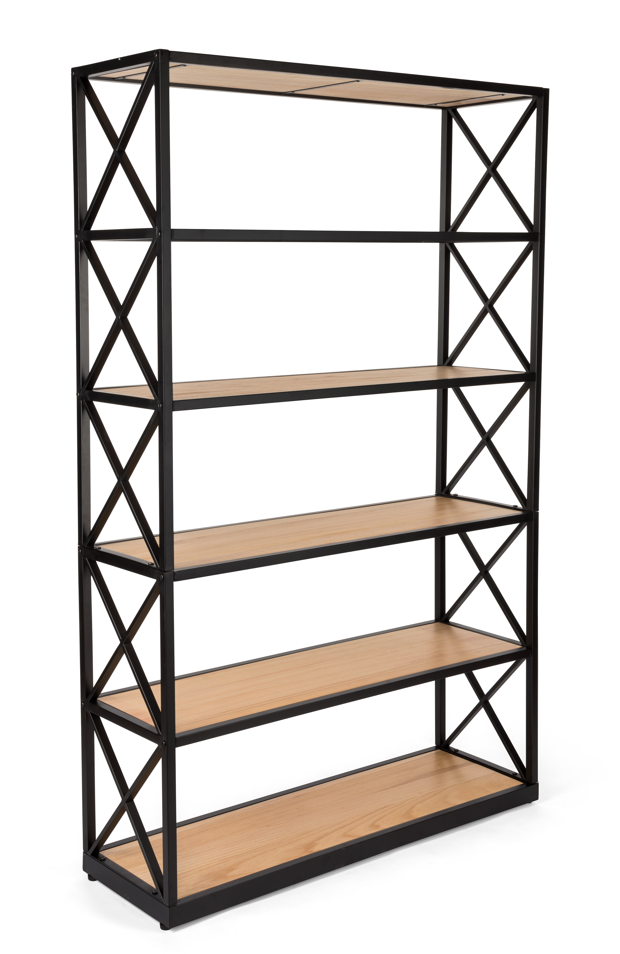 Rustic Ironworker Industrial Shelves | Natural Finish | Displays2Go