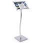 This floor stand holds custom 11" x 17" size graphics.