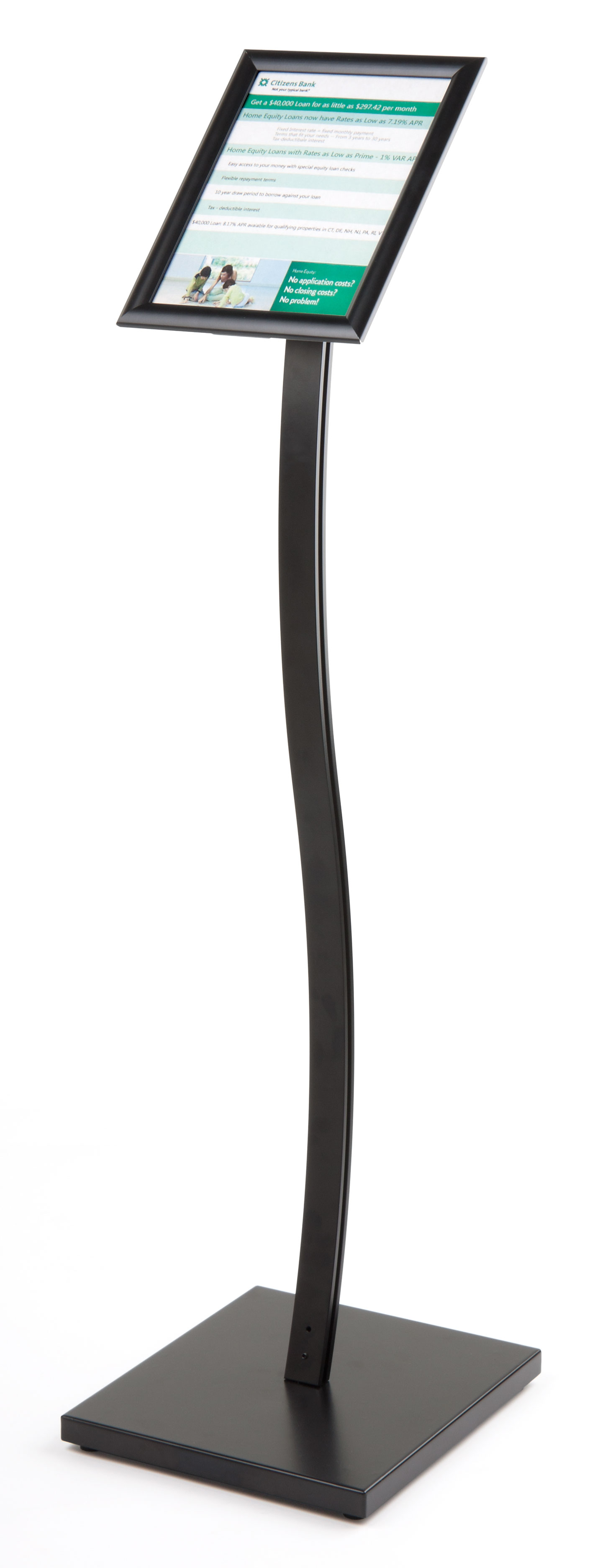 Freestanding Sign Holders | Black Wave Pole & Frame | Displays2Go