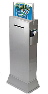 Floor Standing Voting Box With Side Literature Pockets
