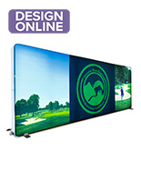 20' backlit trade show backdrop with pillowcase style zip-on graphics
