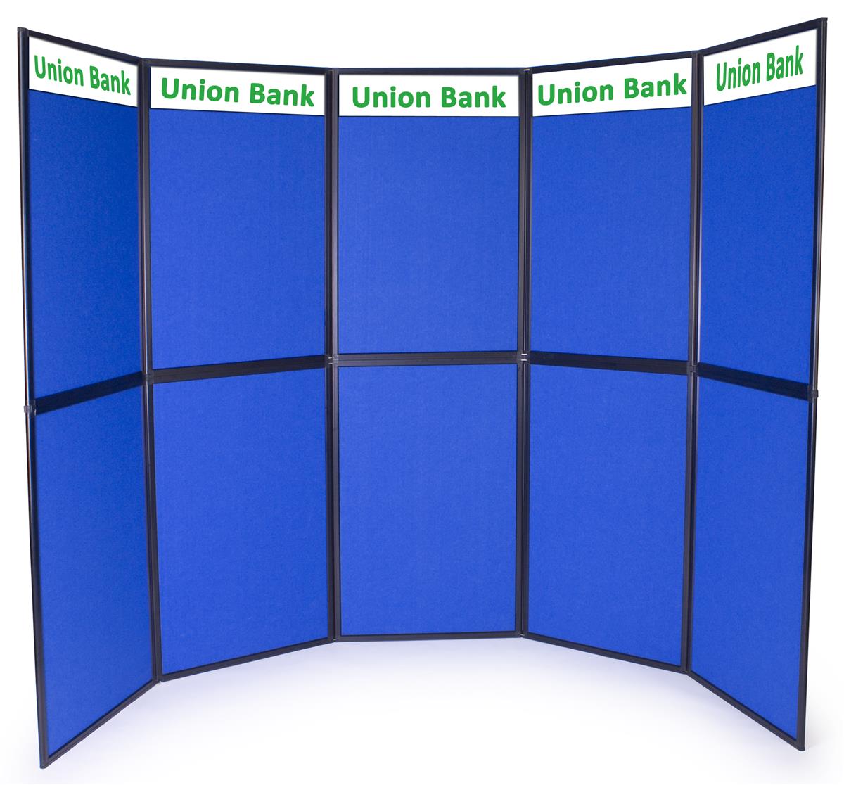 10 Display Panels Blue Include Customizable Vinyl Text Headers!