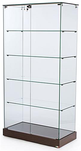 Frameless Tower Displays That Stand 71" Tall - Assembly Required Wenge Laminate Finish