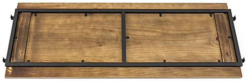 Outrigger Add-On Unit with Dark Wood Shelves Attaches to PPLN4SHBRN