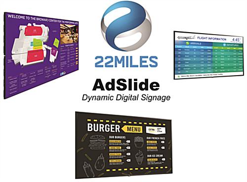 Digital display board software with dedicated 22Miles project manager 