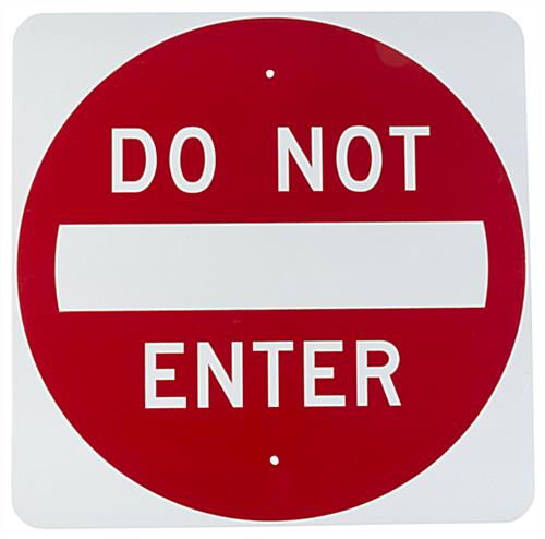 Do Not Enter Sign and Base, Aluminum