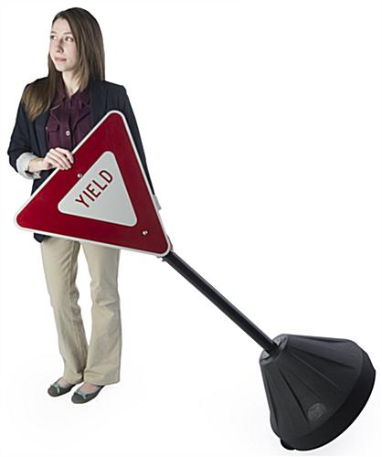 Yield Sign Stand, Retroreflective