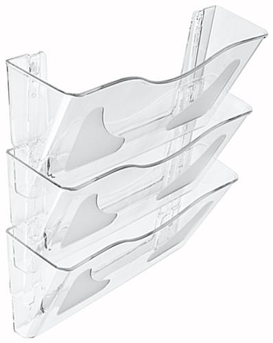 Set of 3 Clear Wall File Holder 