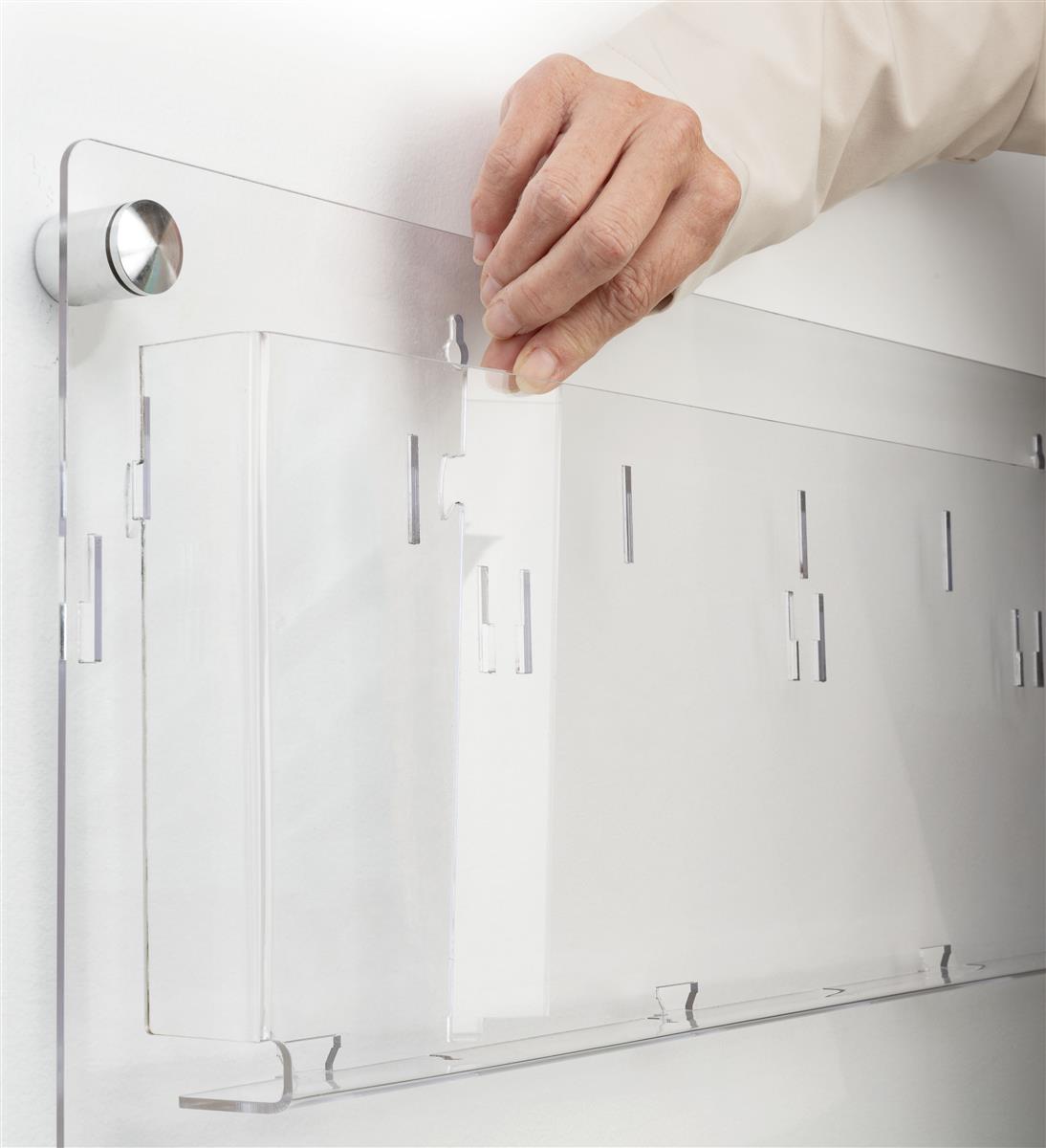 Wall Mounted Acrylic Literature Display MultiPocket Dividers