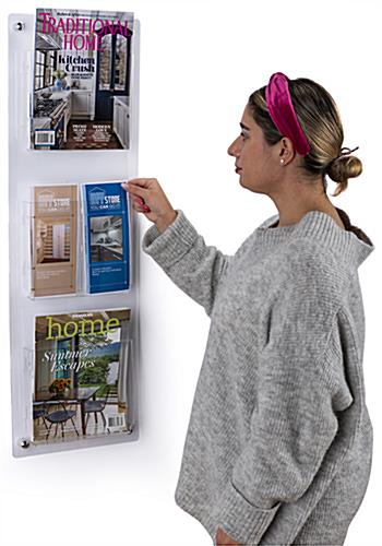 3-tier wall mounted literature rack is made in the USA