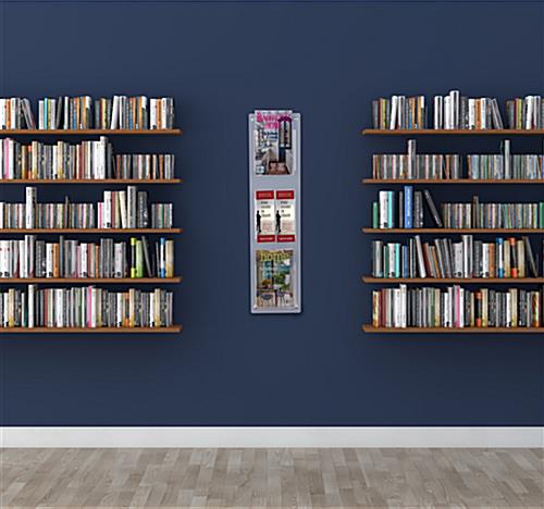 3-tier wall mounted literature rack with easy to install instructions 