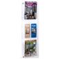 11.1 inch x 35.3 inch 3-tier wall mounted literature rack 