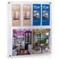 Clear wall mounted literature holder