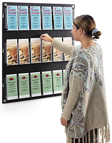 29.0 inch x 35.0 inch adjustable wall mounted literature holder is made in the USA