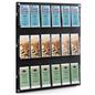 29.0 inch x 35.0 inch adjustable wall mounted literature holder with clear acrylic pocket dividers 