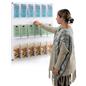 29.0 inch x 35.0 inch 3-tiered acrylic literature wall rack with multi-purpose pocket dividers 