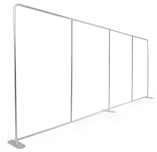 Stretch fabric tube display wall with aluminum frame