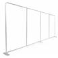 Stretch fabric tube display wall with aluminum frame