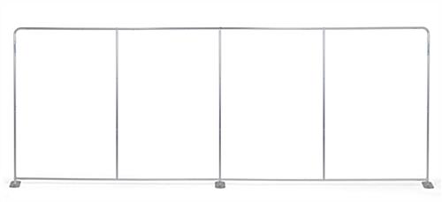 Stretch fabric tube display wall with snap button frame