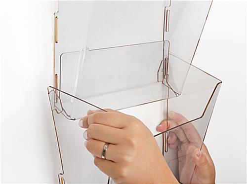Wall Magazine Storage with Tab Inserted Pockets
