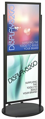Black Dual 22 x 28 Mobile Poster Display, Wheeled