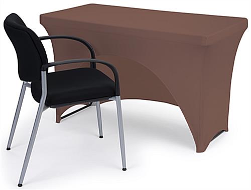Brown stretch table cloth