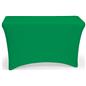 Kelly green stretch table cloth with flame retardant material 