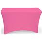 Pink stretch table cloth with dryer safe design