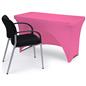 Pink stretch table cloth with fitted design