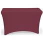 Burgundy stretch table cloth with polyester material
