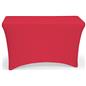 Red stretch table cloth with fitted skirt 
