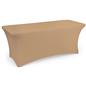 Tan stretch table cloth for 6 foot tabletops 