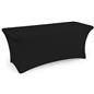 Black stretch table cloth with wrinkle resistant fabric 
